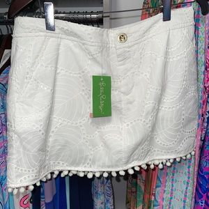 NWT Lilly Pulitzer Lorelie skort white size 4